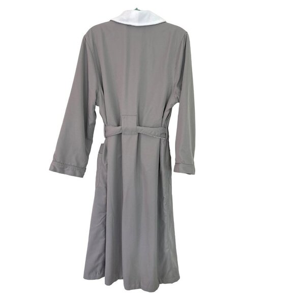 Majestic International Mens Robe Gray Size Small Medium Terry Wrap Belt Pockets - Picture 2 of 16